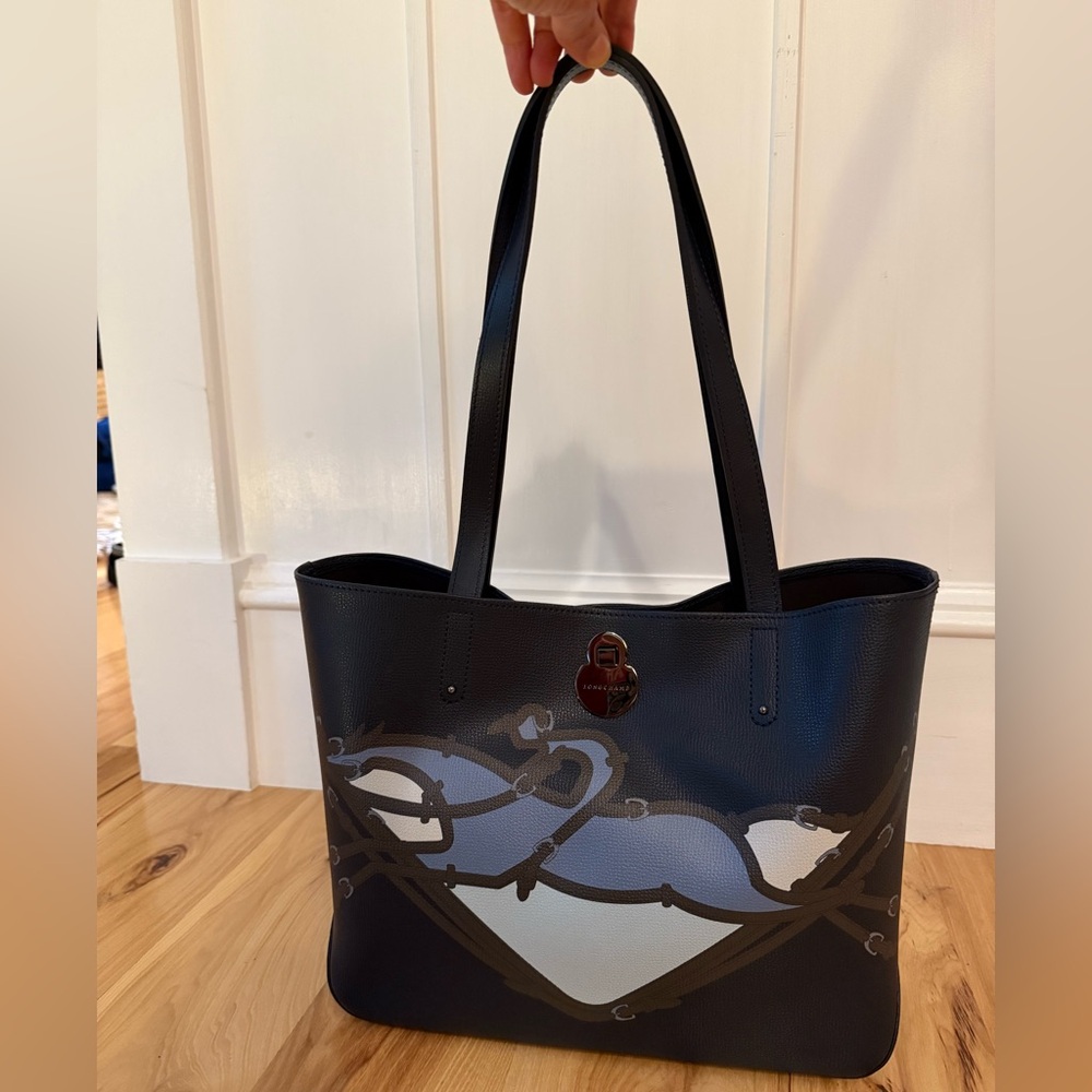 Longchamp Blue Logo Tote Bag NWOT